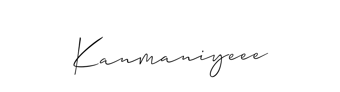 It looks lik you need a new signature style for name Kanmaniyeee. Design unique handwritten (Allison_Script) signature with our free signature maker in just a few clicks. Kanmaniyeee signature style 2 images and pictures png