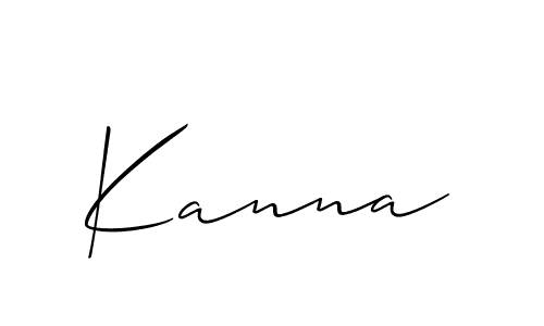 Best and Professional Signature Style for Kanna. Allison_Script Best Signature Style Collection. Kanna signature style 2 images and pictures png