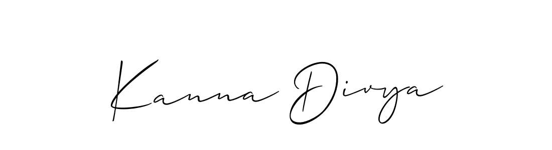 How to Draw Kanna Divya signature style? Allison_Script is a latest design signature styles for name Kanna Divya. Kanna Divya signature style 2 images and pictures png