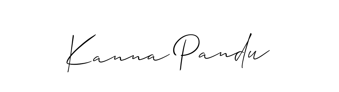 Design your own signature with our free online signature maker. With this signature software, you can create a handwritten (Allison_Script) signature for name Kanna Pandu. Kanna Pandu signature style 2 images and pictures png