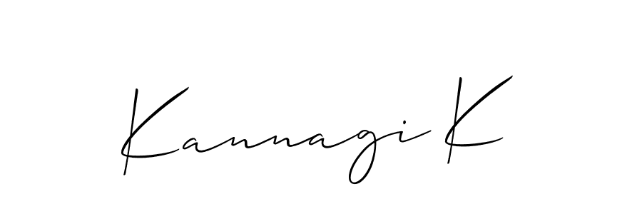 How to make Kannagi K name signature. Use Allison_Script style for creating short signs online. This is the latest handwritten sign. Kannagi K signature style 2 images and pictures png