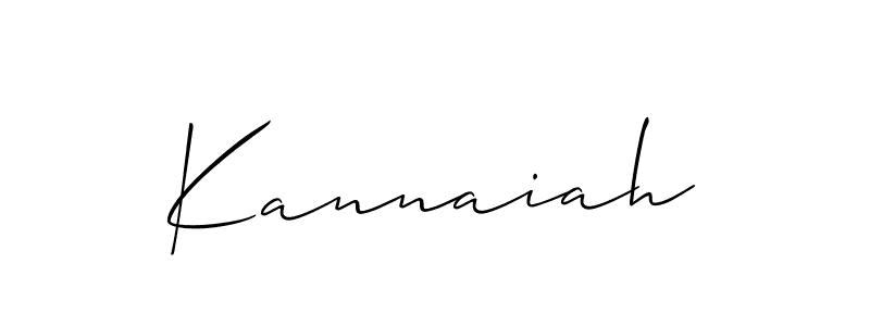 Create a beautiful signature design for name Kannaiah. With this signature (Allison_Script) fonts, you can make a handwritten signature for free. Kannaiah signature style 2 images and pictures png