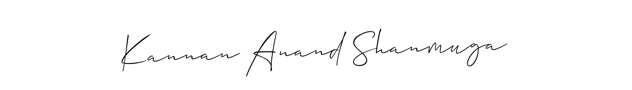 How to make Kannan Anand Shanmuga name signature. Use Allison_Script style for creating short signs online. This is the latest handwritten sign. Kannan Anand Shanmuga signature style 2 images and pictures png