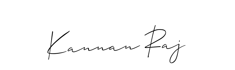 How to make Kannan Raj name signature. Use Allison_Script style for creating short signs online. This is the latest handwritten sign. Kannan Raj signature style 2 images and pictures png