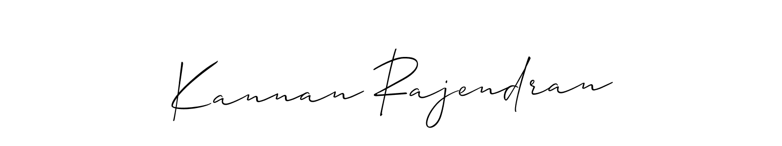 How to make Kannan Rajendran name signature. Use Allison_Script style for creating short signs online. This is the latest handwritten sign. Kannan Rajendran signature style 2 images and pictures png