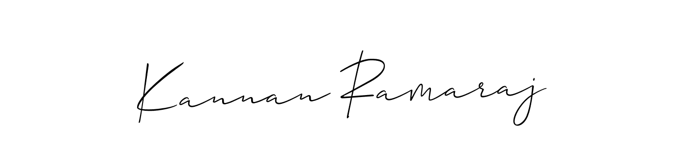 Use a signature maker to create a handwritten signature online. With this signature software, you can design (Allison_Script) your own signature for name Kannan Ramaraj. Kannan Ramaraj signature style 2 images and pictures png