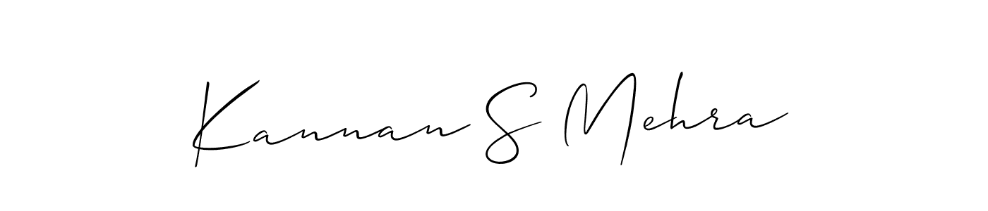 How to make Kannan S Mehra signature? Allison_Script is a professional autograph style. Create handwritten signature for Kannan S Mehra name. Kannan S Mehra signature style 2 images and pictures png