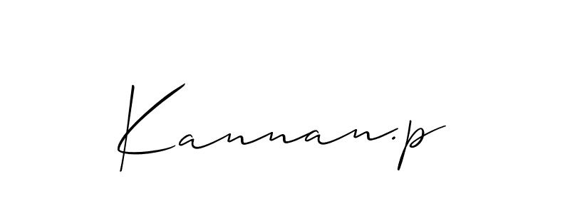 Best and Professional Signature Style for Kannan.p. Allison_Script Best Signature Style Collection. Kannan.p signature style 2 images and pictures png