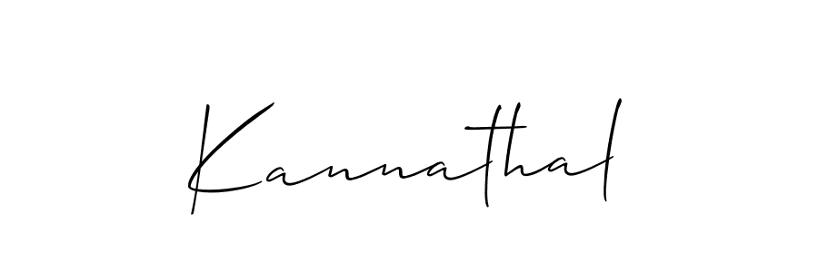 Make a beautiful signature design for name Kannathal. With this signature (Allison_Script) style, you can create a handwritten signature for free. Kannathal signature style 2 images and pictures png