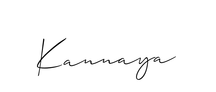 How to make Kannaya signature? Allison_Script is a professional autograph style. Create handwritten signature for Kannaya name. Kannaya signature style 2 images and pictures png