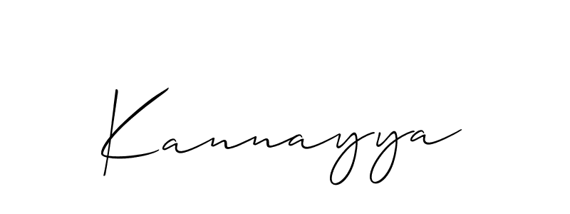 Make a beautiful signature design for name Kannayya. With this signature (Allison_Script) style, you can create a handwritten signature for free. Kannayya signature style 2 images and pictures png