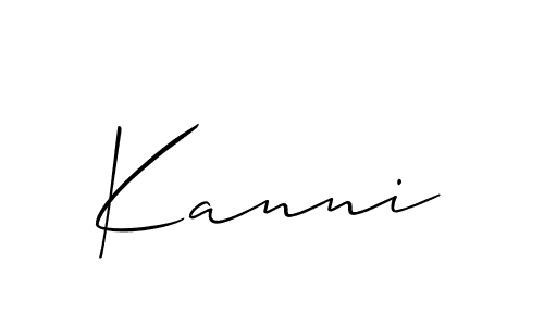 Similarly Allison_Script is the best handwritten signature design. Signature creator online .You can use it as an online autograph creator for name Kanni. Kanni signature style 2 images and pictures png