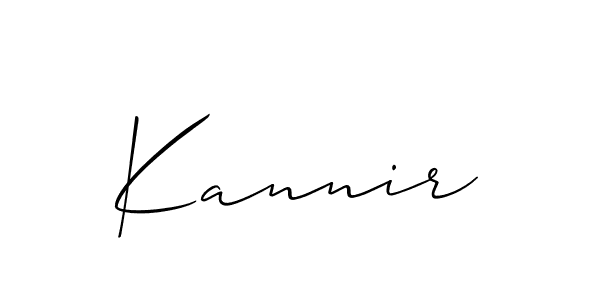 How to make Kannir signature? Allison_Script is a professional autograph style. Create handwritten signature for Kannir name. Kannir signature style 2 images and pictures png