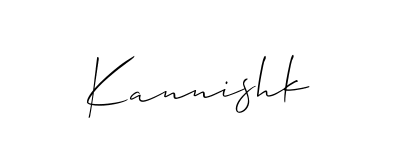 How to make Kannishk name signature. Use Allison_Script style for creating short signs online. This is the latest handwritten sign. Kannishk signature style 2 images and pictures png