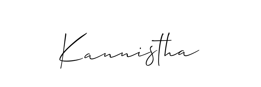 Kannistha stylish signature style. Best Handwritten Sign (Allison_Script) for my name. Handwritten Signature Collection Ideas for my name Kannistha. Kannistha signature style 2 images and pictures png