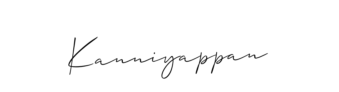 Make a beautiful signature design for name Kanniyappan. With this signature (Allison_Script) style, you can create a handwritten signature for free. Kanniyappan signature style 2 images and pictures png