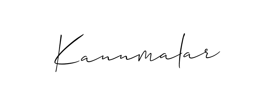 Also we have Kannmalar name is the best signature style. Create professional handwritten signature collection using Allison_Script autograph style. Kannmalar signature style 2 images and pictures png
