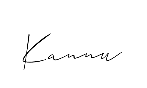 Create a beautiful signature design for name Kannu. With this signature (Allison_Script) fonts, you can make a handwritten signature for free. Kannu signature style 2 images and pictures png