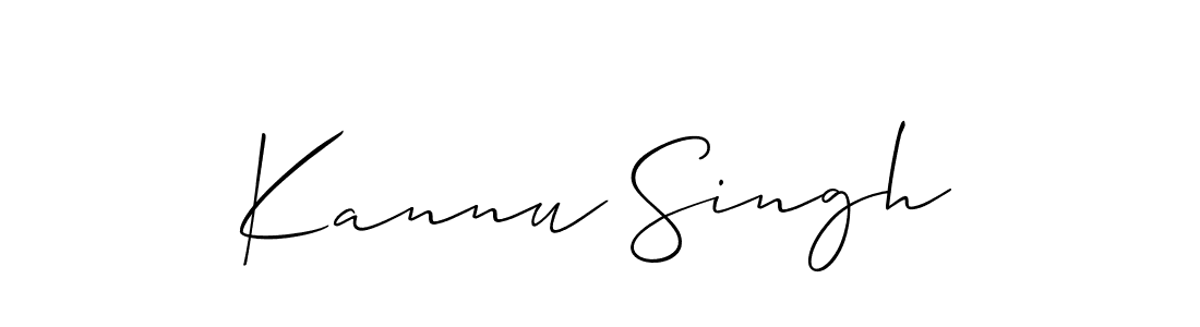 You should practise on your own different ways (Allison_Script) to write your name (Kannu Singh) in signature. don't let someone else do it for you. Kannu Singh signature style 2 images and pictures png