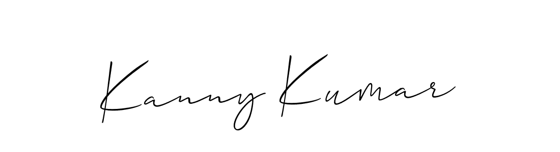 The best way (Allison_Script) to make a short signature is to pick only two or three words in your name. The name Kanny Kumar include a total of six letters. For converting this name. Kanny Kumar signature style 2 images and pictures png