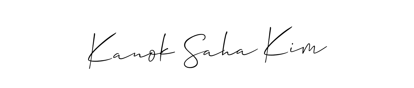 Best and Professional Signature Style for Kanok Saha Kim. Allison_Script Best Signature Style Collection. Kanok Saha Kim signature style 2 images and pictures png