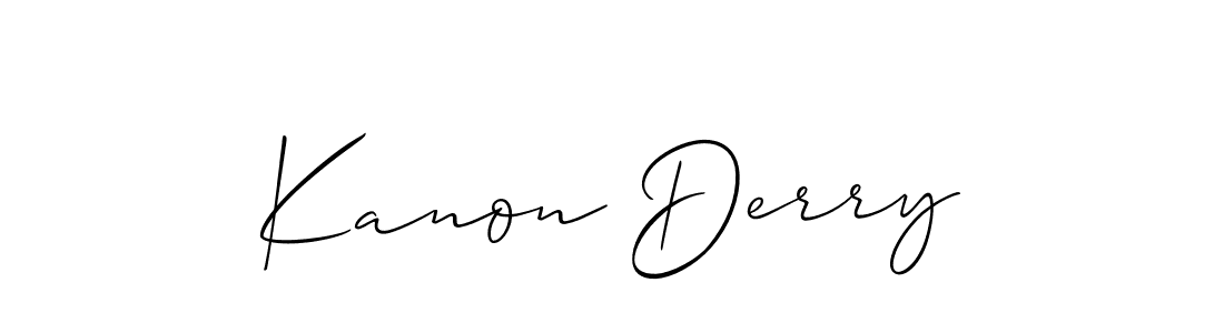 Allison_Script is a professional signature style that is perfect for those who want to add a touch of class to their signature. It is also a great choice for those who want to make their signature more unique. Get Kanon Derry name to fancy signature for free. Kanon Derry signature style 2 images and pictures png
