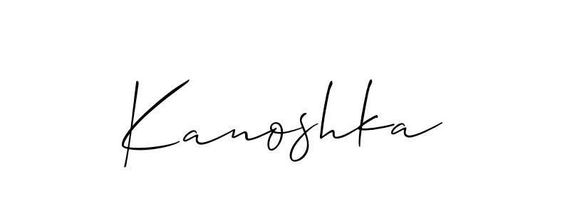 How to Draw Kanoshka signature style? Allison_Script is a latest design signature styles for name Kanoshka. Kanoshka signature style 2 images and pictures png
