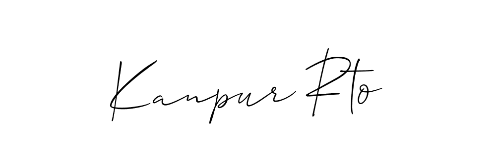 Make a beautiful signature design for name Kanpur Rto. With this signature (Allison_Script) style, you can create a handwritten signature for free. Kanpur Rto signature style 2 images and pictures png