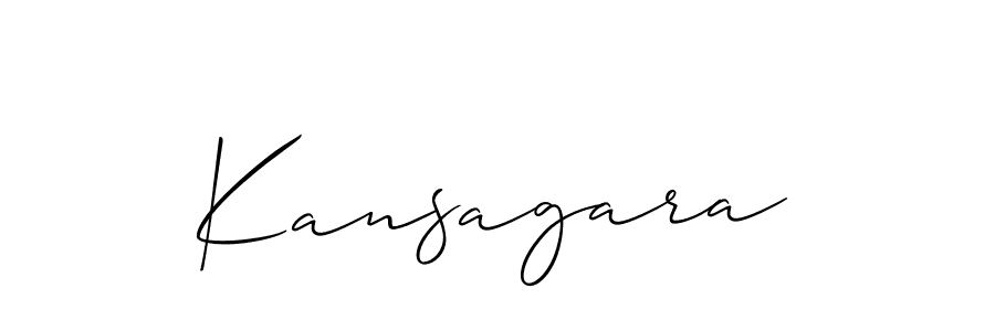 How to make Kansagara signature? Allison_Script is a professional autograph style. Create handwritten signature for Kansagara name. Kansagara signature style 2 images and pictures png