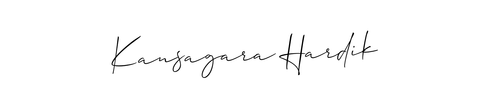 Best and Professional Signature Style for Kansagara Hardik. Allison_Script Best Signature Style Collection. Kansagara Hardik signature style 2 images and pictures png