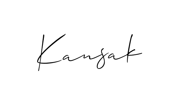 You should practise on your own different ways (Allison_Script) to write your name (Kansak) in signature. don't let someone else do it for you. Kansak signature style 2 images and pictures png