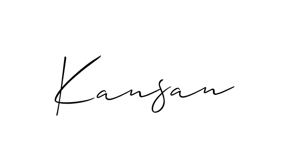 Also we have Kansan name is the best signature style. Create professional handwritten signature collection using Allison_Script autograph style. Kansan signature style 2 images and pictures png