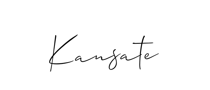 How to make Kansate name signature. Use Allison_Script style for creating short signs online. This is the latest handwritten sign. Kansate signature style 2 images and pictures png