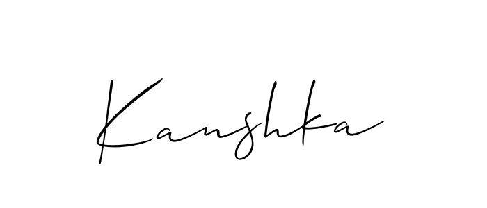 if you are searching for the best signature style for your name Kanshka. so please give up your signature search. here we have designed multiple signature styles  using Allison_Script. Kanshka signature style 2 images and pictures png
