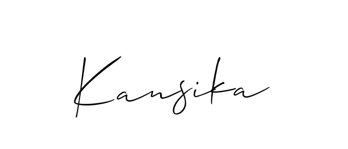 Best and Professional Signature Style for Kansika. Allison_Script Best Signature Style Collection. Kansika signature style 2 images and pictures png