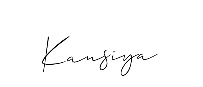 Similarly Allison_Script is the best handwritten signature design. Signature creator online .You can use it as an online autograph creator for name Kansiya. Kansiya signature style 2 images and pictures png