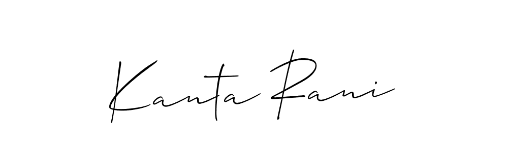 Use a signature maker to create a handwritten signature online. With this signature software, you can design (Allison_Script) your own signature for name Kanta Rani. Kanta Rani signature style 2 images and pictures png