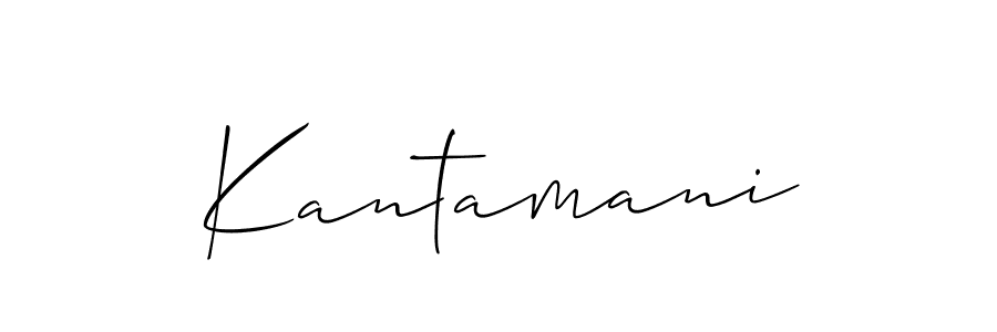 The best way (Allison_Script) to make a short signature is to pick only two or three words in your name. The name Kantamani include a total of six letters. For converting this name. Kantamani signature style 2 images and pictures png