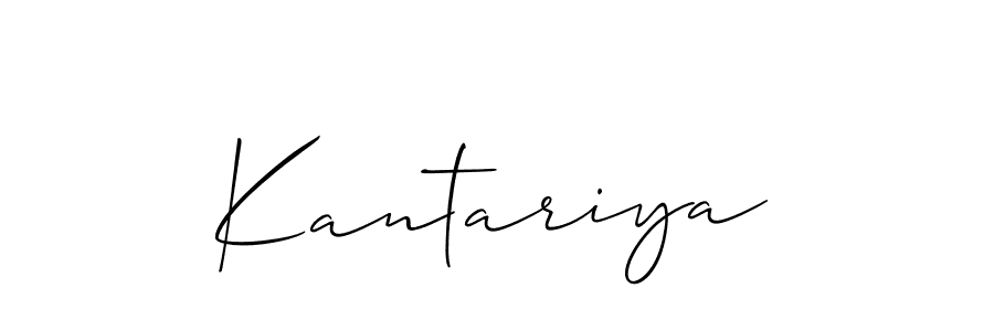 Create a beautiful signature design for name Kantariya. With this signature (Allison_Script) fonts, you can make a handwritten signature for free. Kantariya signature style 2 images and pictures png
