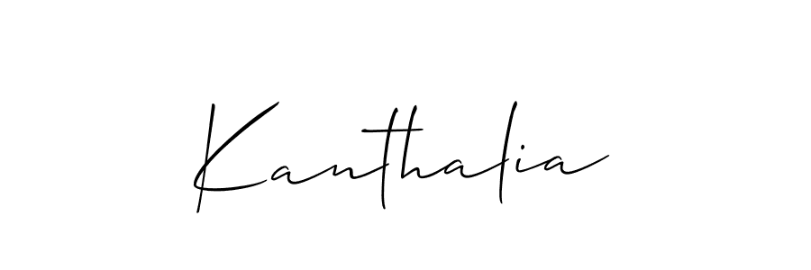 if you are searching for the best signature style for your name Kanthalia. so please give up your signature search. here we have designed multiple signature styles  using Allison_Script. Kanthalia signature style 2 images and pictures png