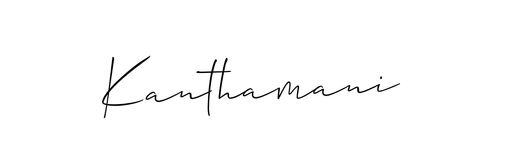 How to make Kanthamani signature? Allison_Script is a professional autograph style. Create handwritten signature for Kanthamani name. Kanthamani signature style 2 images and pictures png
