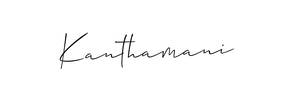 Make a short Kanthamani signature style. Manage your documents anywhere anytime using Allison_Script. Create and add eSignatures, submit forms, share and send files easily. Kanthamani signature style 2 images and pictures png