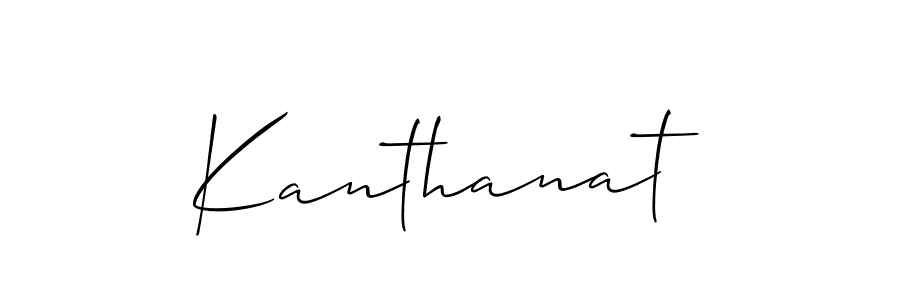 Allison_Script is a professional signature style that is perfect for those who want to add a touch of class to their signature. It is also a great choice for those who want to make their signature more unique. Get Kanthanat name to fancy signature for free. Kanthanat signature style 2 images and pictures png