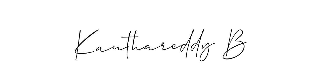 Use a signature maker to create a handwritten signature online. With this signature software, you can design (Allison_Script) your own signature for name Kanthareddy B. Kanthareddy B signature style 2 images and pictures png