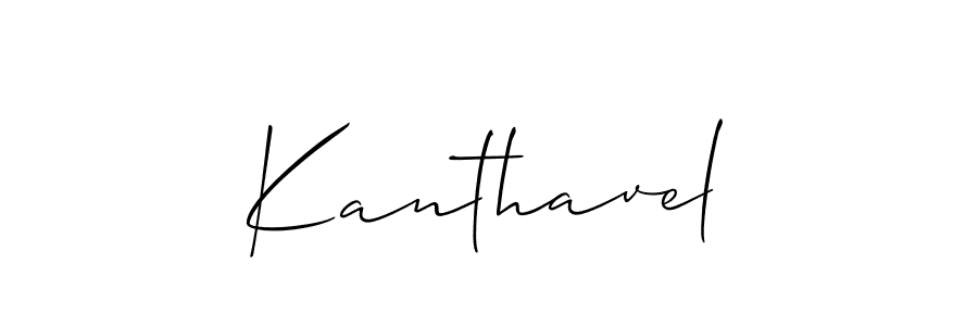 Create a beautiful signature design for name Kanthavel. With this signature (Allison_Script) fonts, you can make a handwritten signature for free. Kanthavel signature style 2 images and pictures png