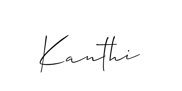 Make a short Kanthi signature style. Manage your documents anywhere anytime using Allison_Script. Create and add eSignatures, submit forms, share and send files easily. Kanthi signature style 2 images and pictures png