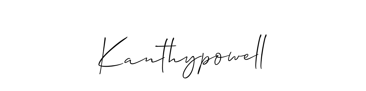 Also we have Kanthypowell name is the best signature style. Create professional handwritten signature collection using Allison_Script autograph style. Kanthypowell signature style 2 images and pictures png