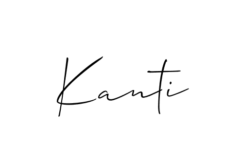 Use a signature maker to create a handwritten signature online. With this signature software, you can design (Allison_Script) your own signature for name Kanti. Kanti signature style 2 images and pictures png