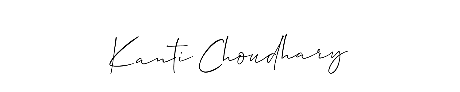 Create a beautiful signature design for name Kanti Choudhary. With this signature (Allison_Script) fonts, you can make a handwritten signature for free. Kanti Choudhary signature style 2 images and pictures png