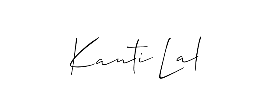 The best way (Allison_Script) to make a short signature is to pick only two or three words in your name. The name Kanti Lal include a total of six letters. For converting this name. Kanti Lal signature style 2 images and pictures png